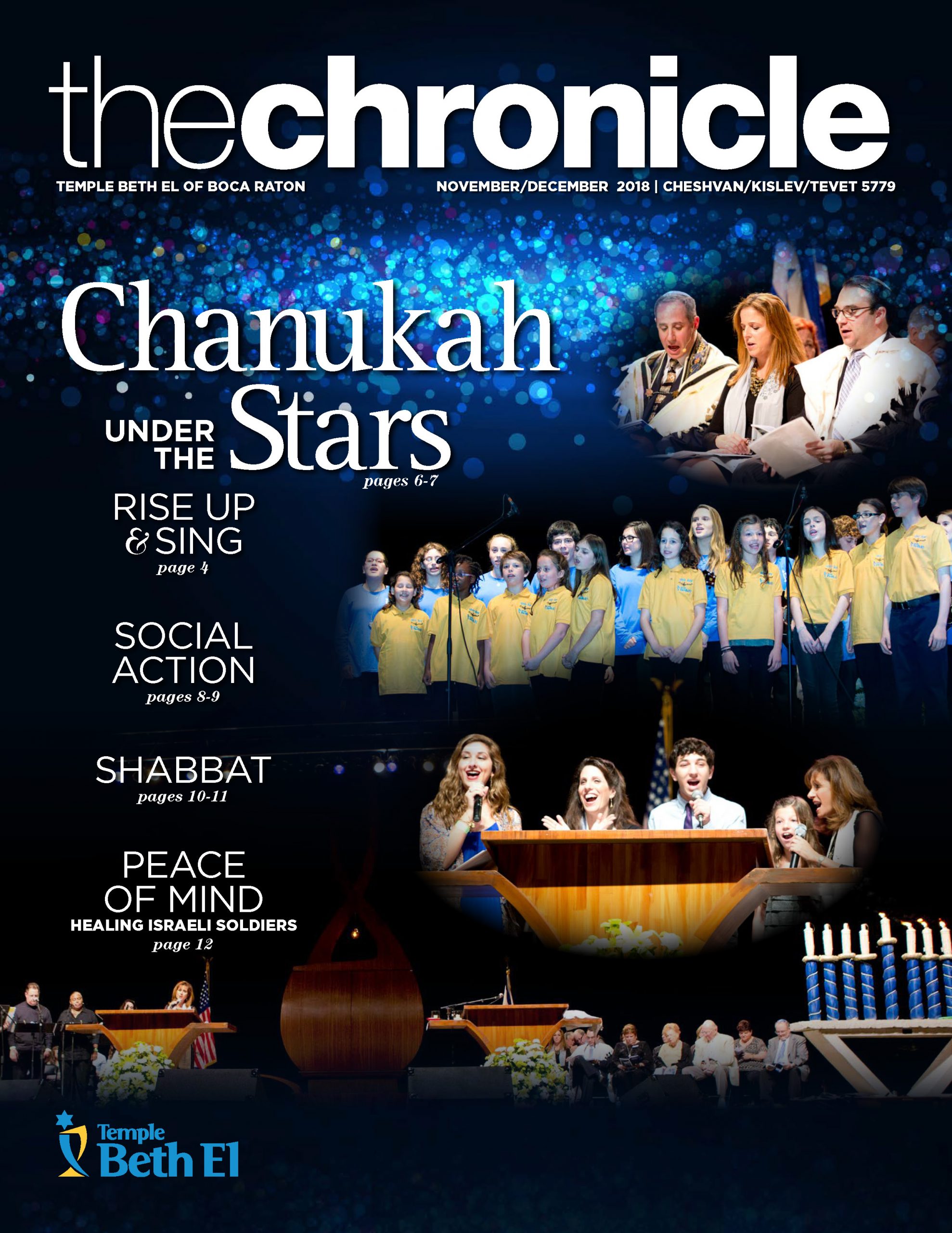 The Chronicle, November December 2018, Newsletter published by Temple Beth El of Boca Raton, Fl