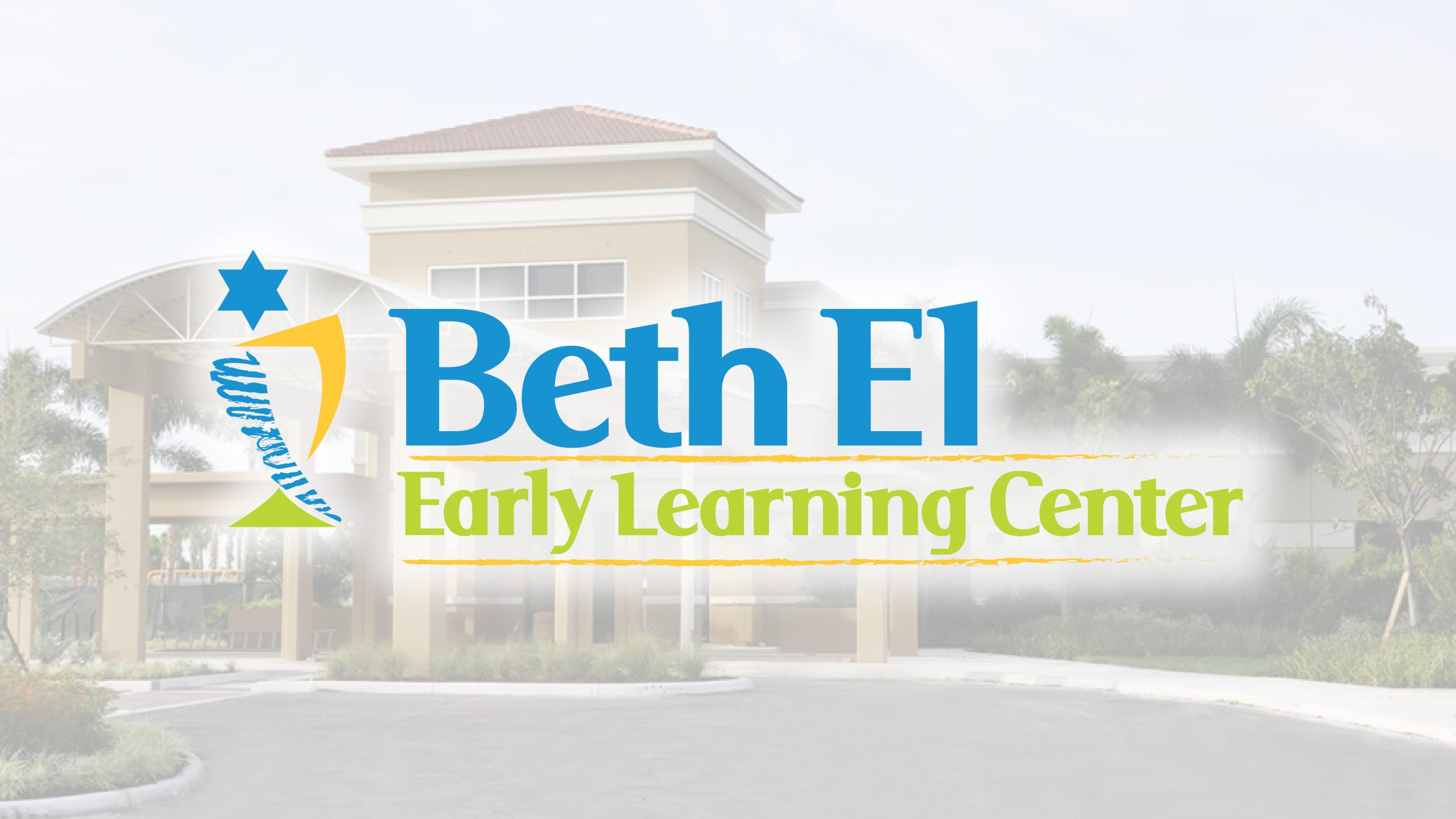 Beth El Early Learning Center logo with building background