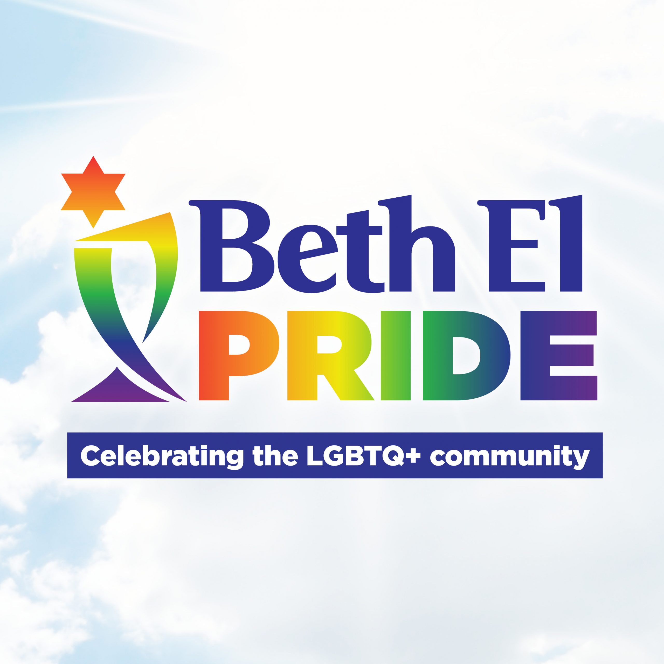 Beth El Pride logo on cloud background