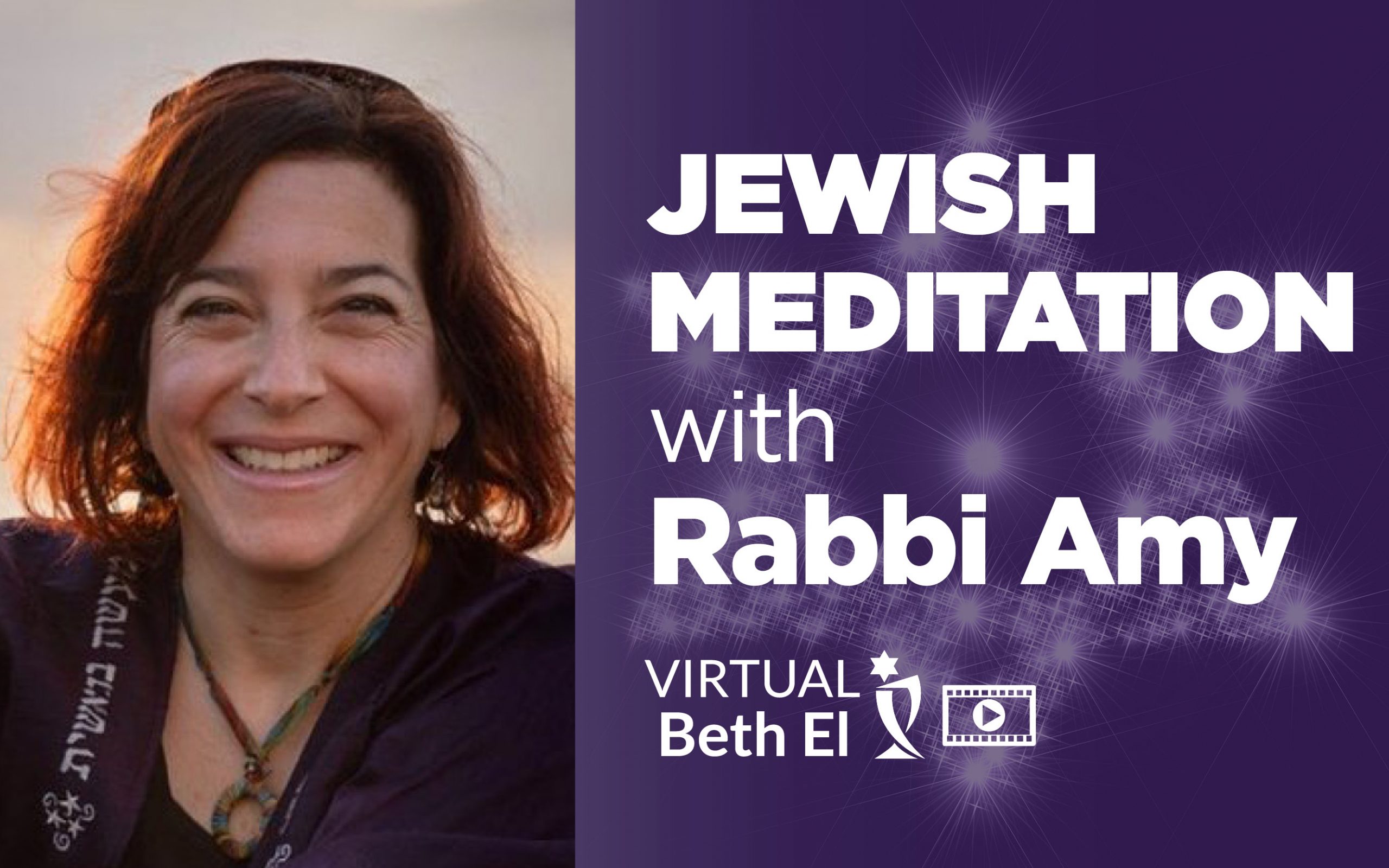 Jewish Meditation with Rabbi Amy Pessah with Temple Beth El event graphic for Temple Beth El