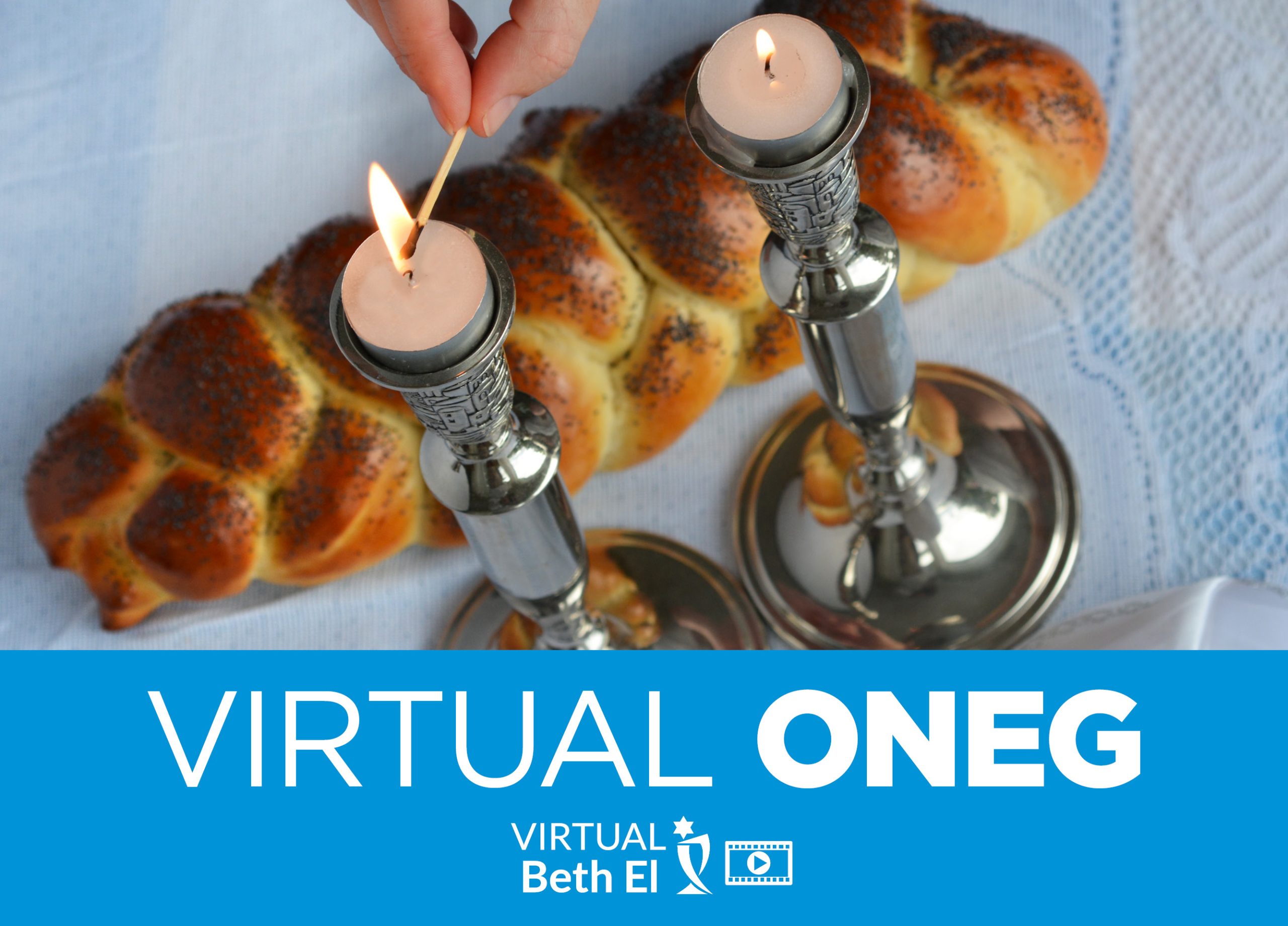 Virtual Oneg event graphic for Temple Beth El of Boca Raton