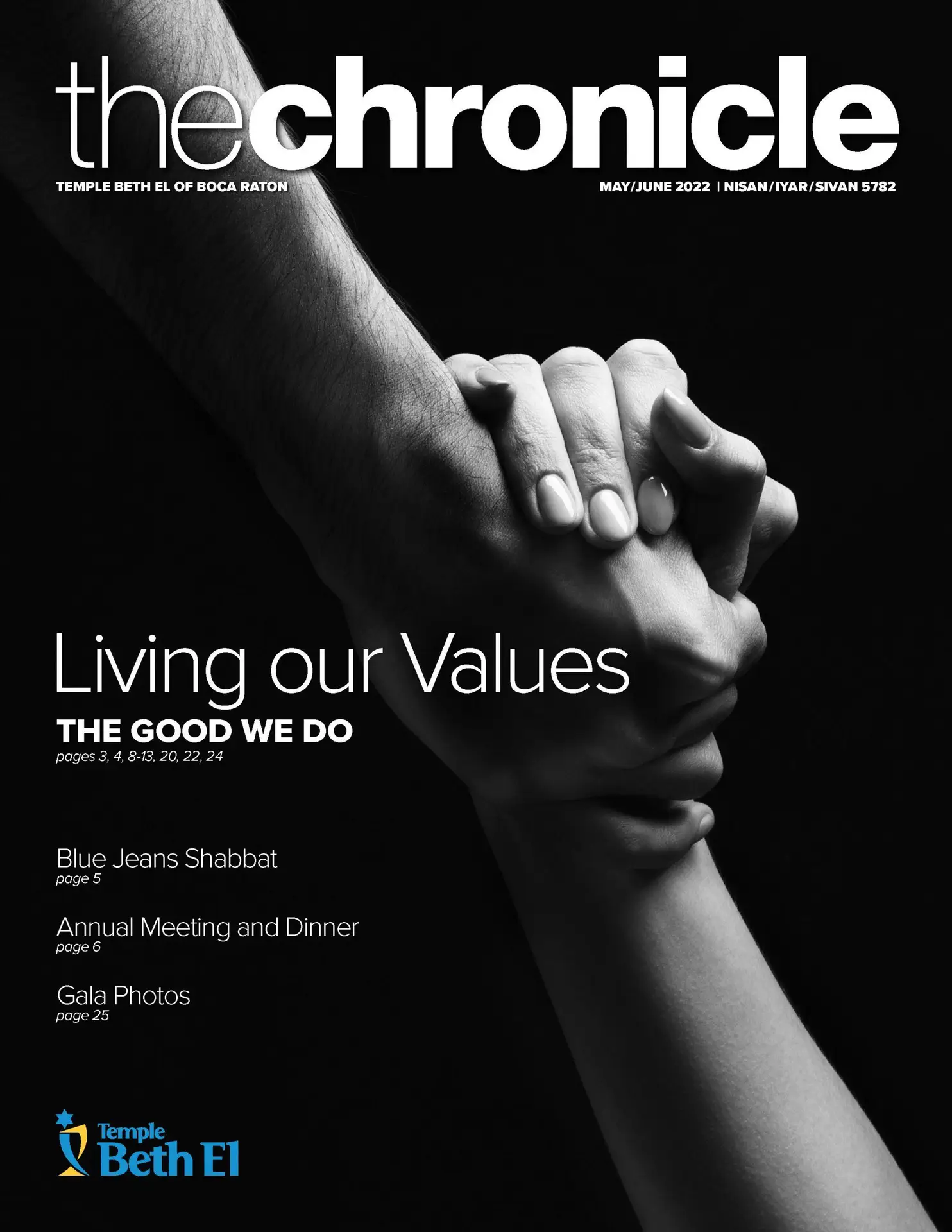 The Chronicle, May June 2022, Newsletter published by Temple Beth El of Boca Raton, Fl