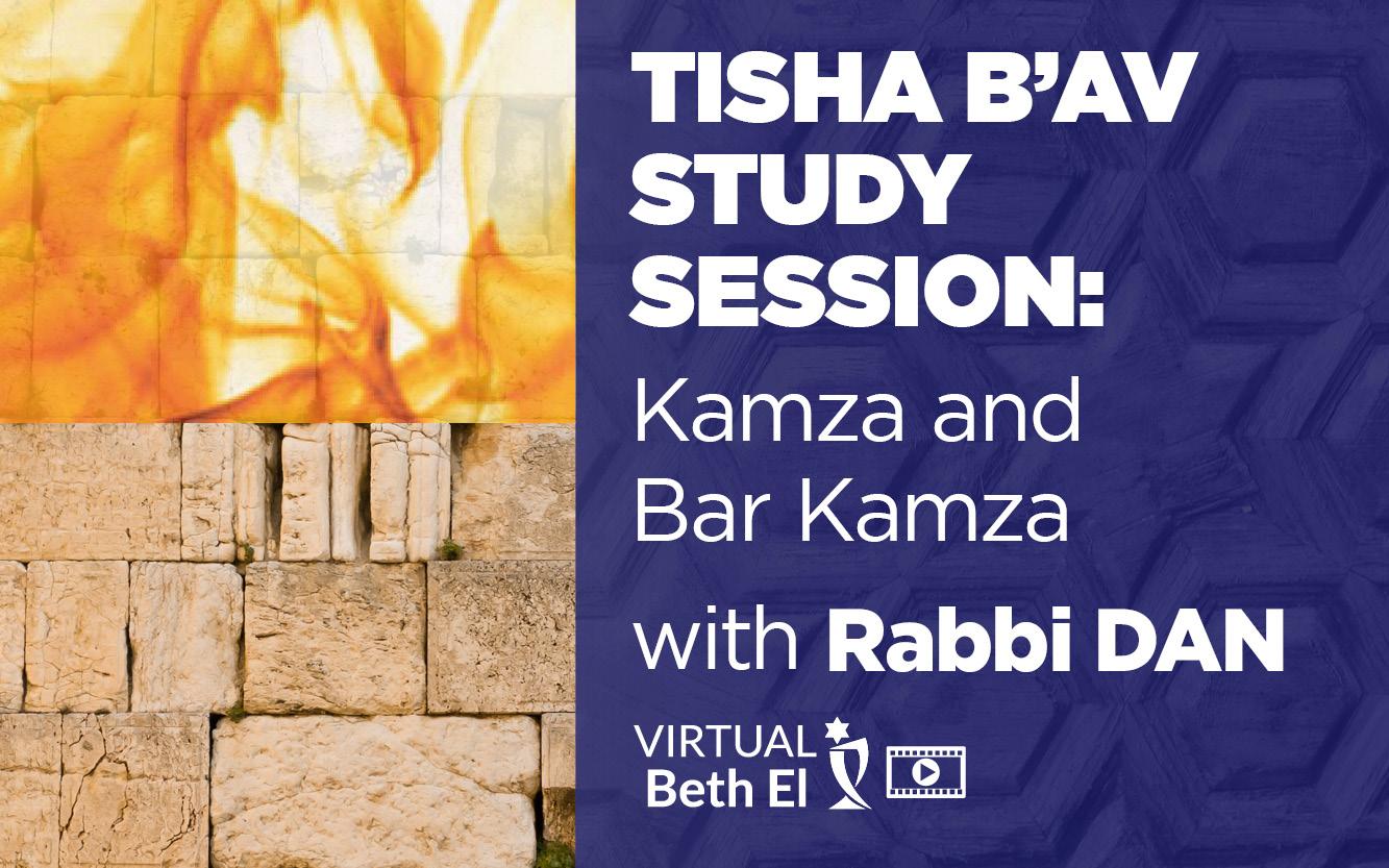Tisha B'Av Study Session with Temple Beth El of Boca Raton event graphic