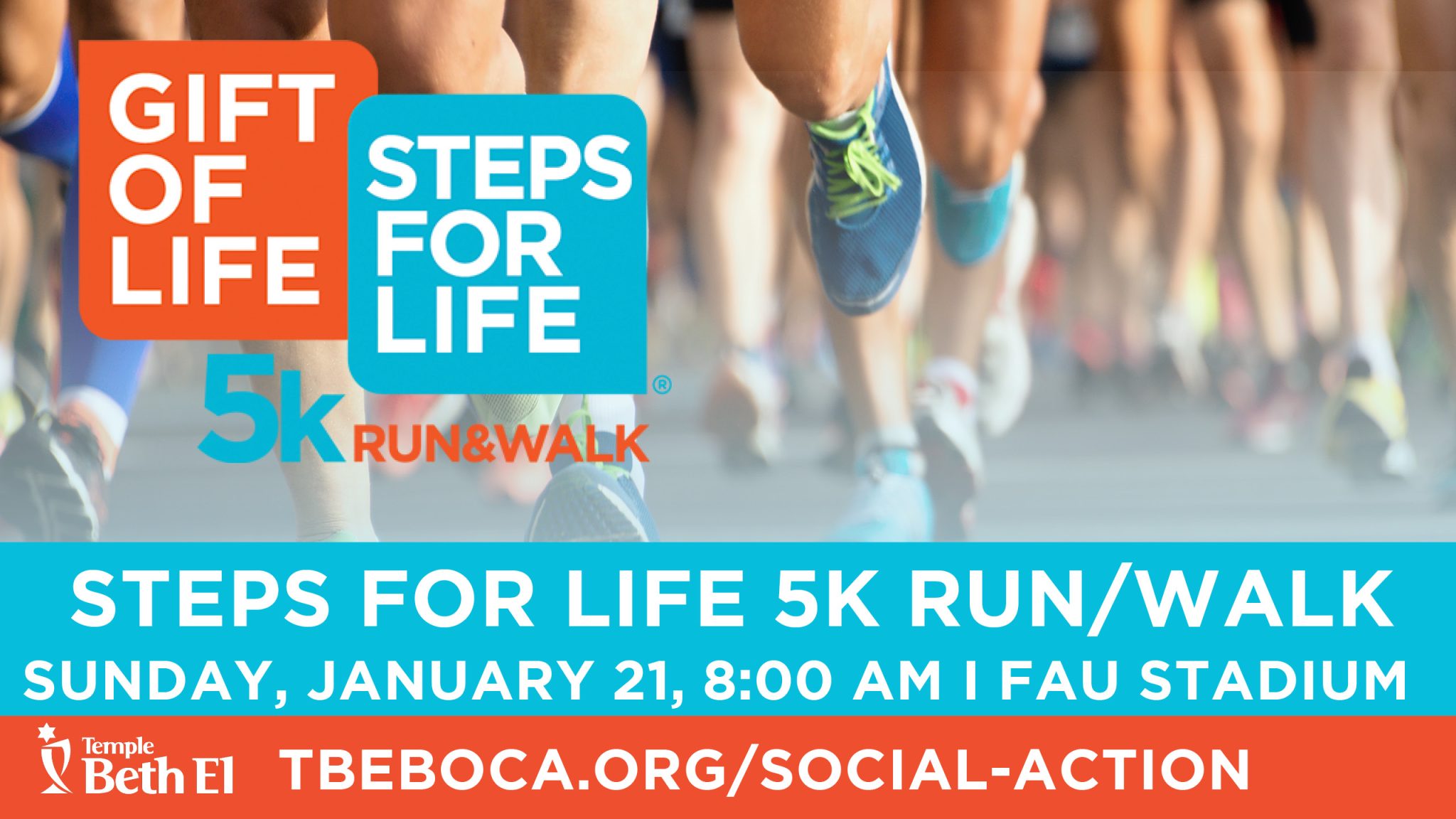 Steps for Life 5k Run/Walk Temple Beth El of Boca Raton