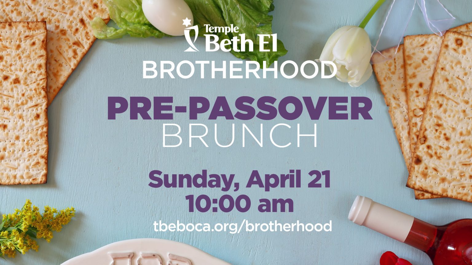 Brotherhood PrePassover Brunch Temple Beth El of Boca Raton