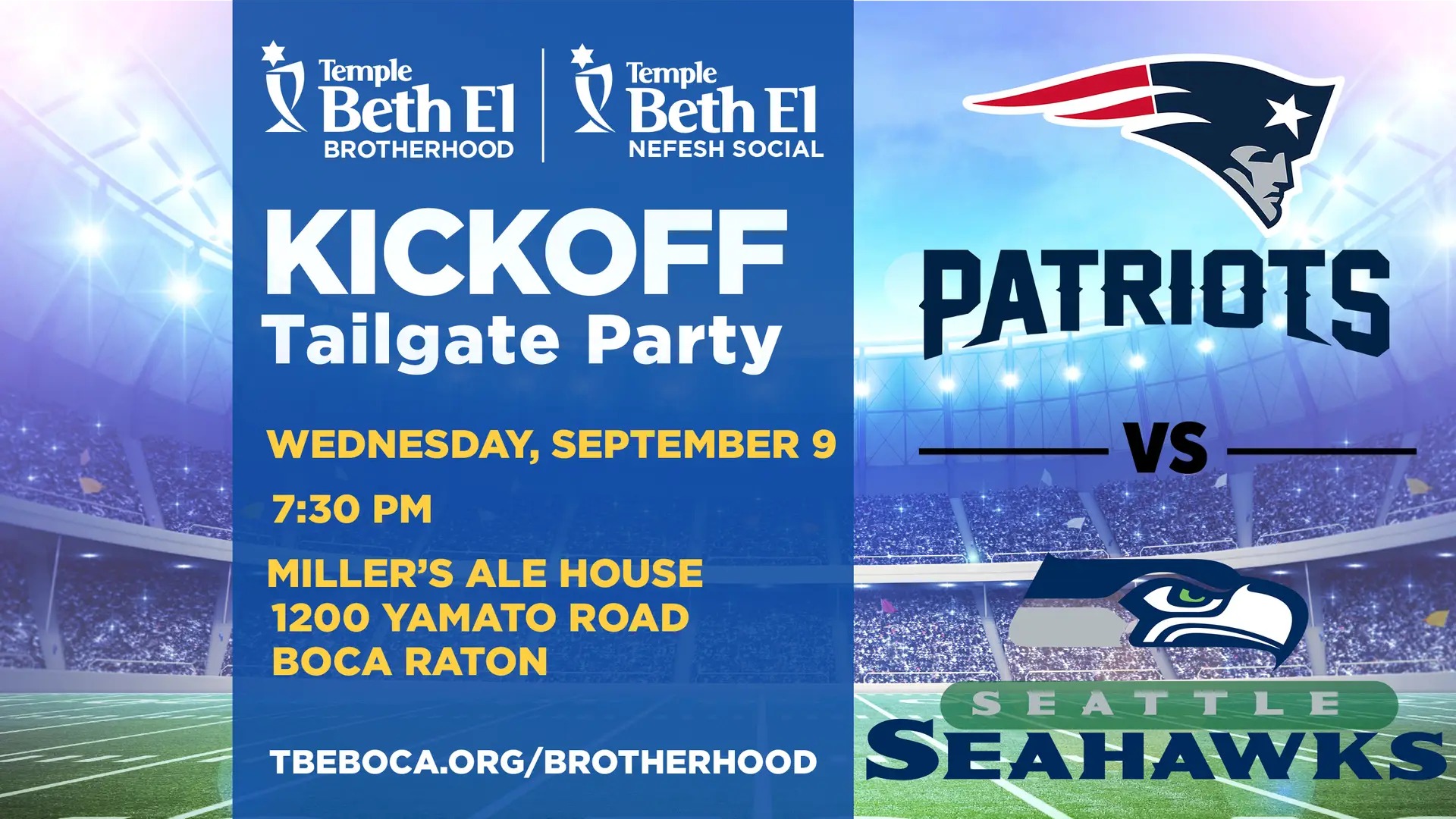 Brotherhood x Nefesh Social Kickoff Tailgate Party