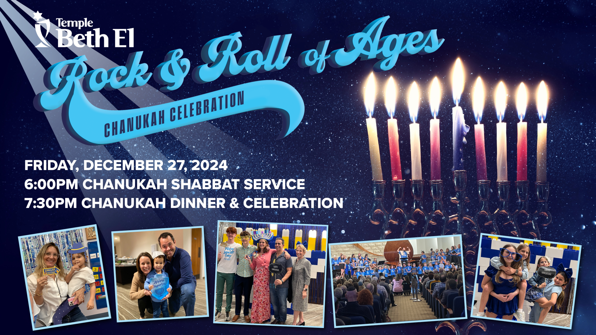 Rock & Roll of Ages Chanukah Shabbat Celebration Temple Beth El of