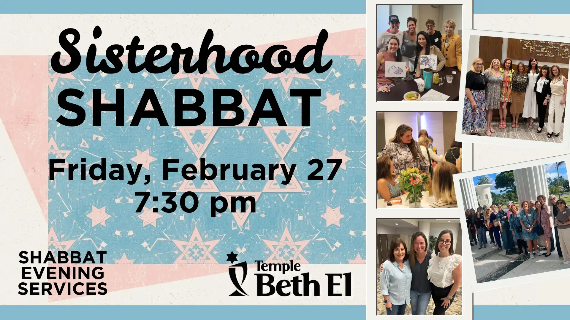 Sisterhood Shabbat February 27
