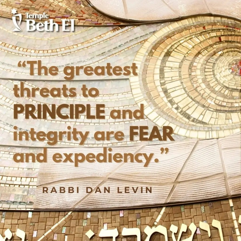 Principle: Shabbat Message from Rabbi Dan Levin