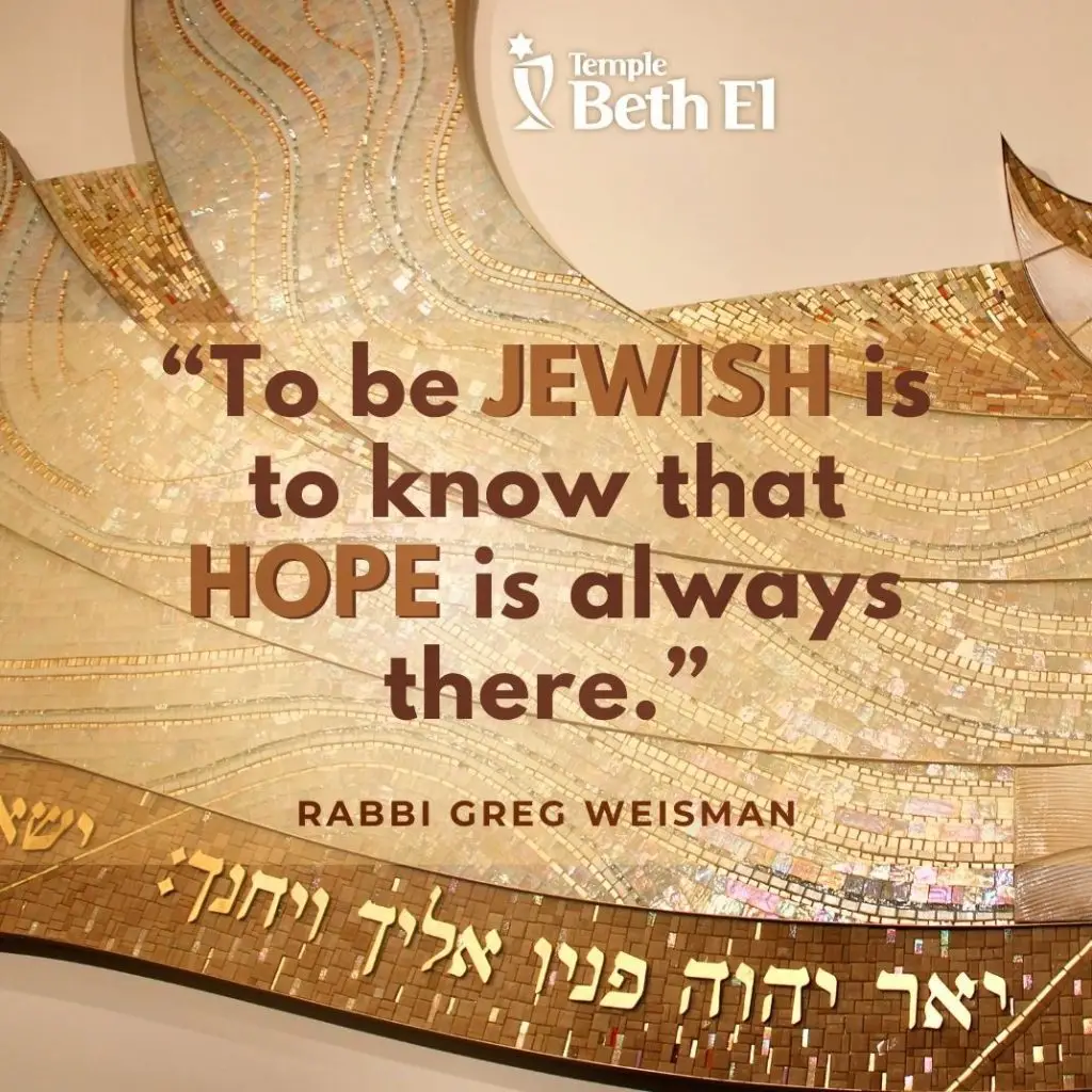 Hope In Every Generation: Shabbat Message by Rabbi Greg Weisman