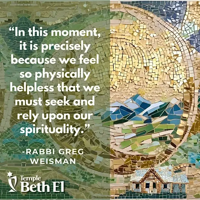 Pain In A Full Heart: Shabbat Message by Rabbi Greg Weisman
