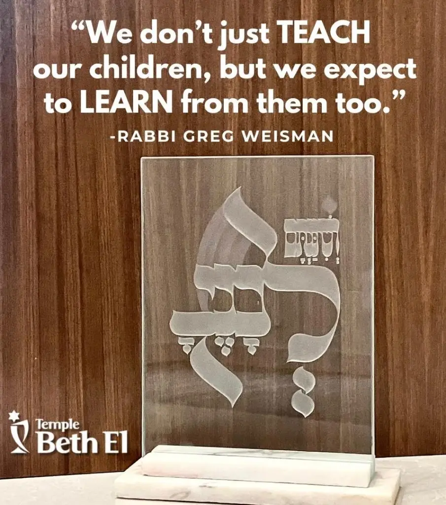 Teach Your Children Well: Shabbat Message by Rabbi Greg Weisman