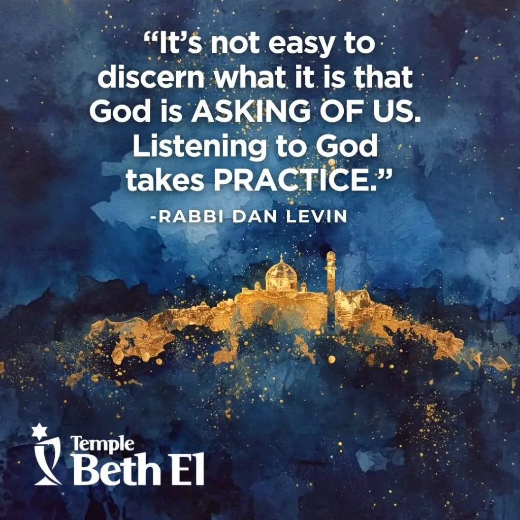 Calling: Shabbat Message from Rabbi Dan Levin