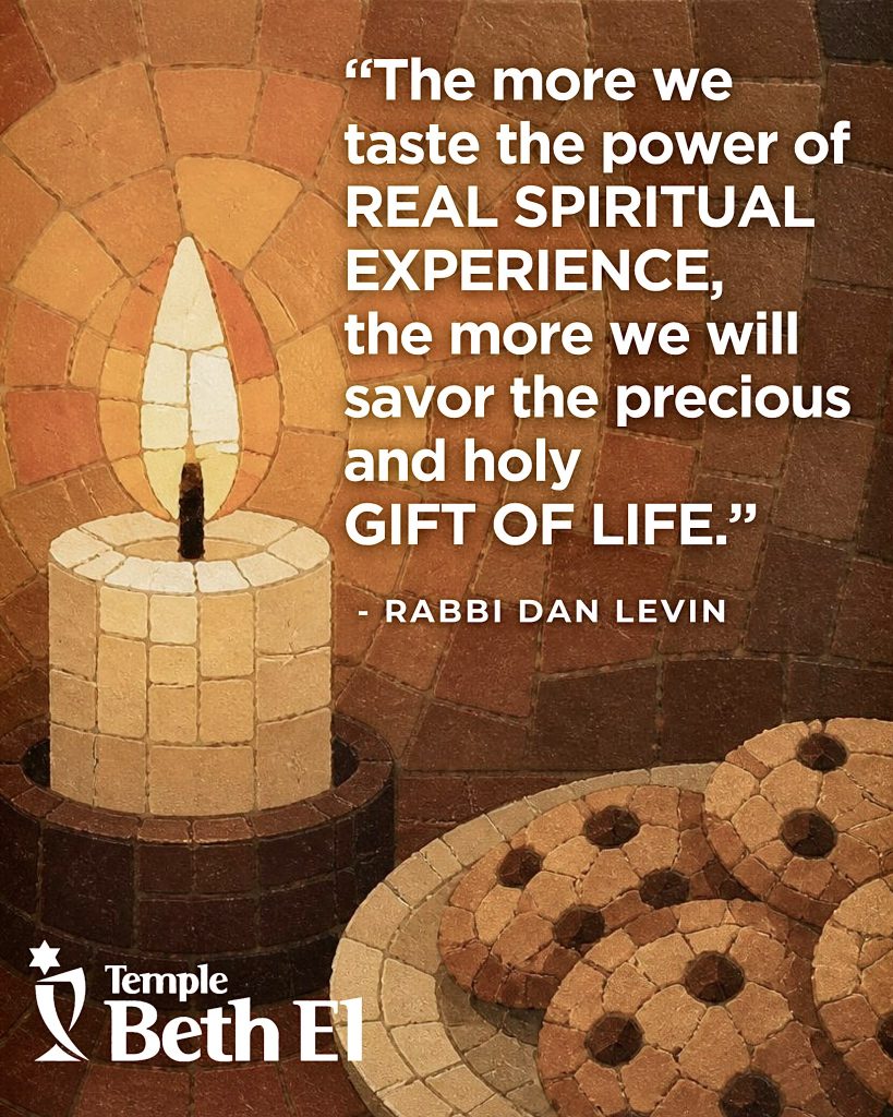 Savoring Holiness: Shabbat Message from Rabbi Dan Levin