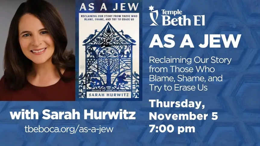 Bestselling Author & Former White House Speechwriter Sarah Hurwitz to speak on Reclaiming Jewish Identity